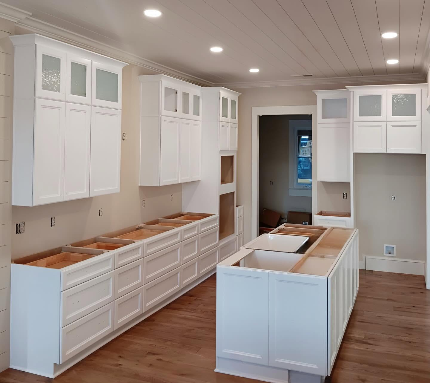 Upper cabinet installation